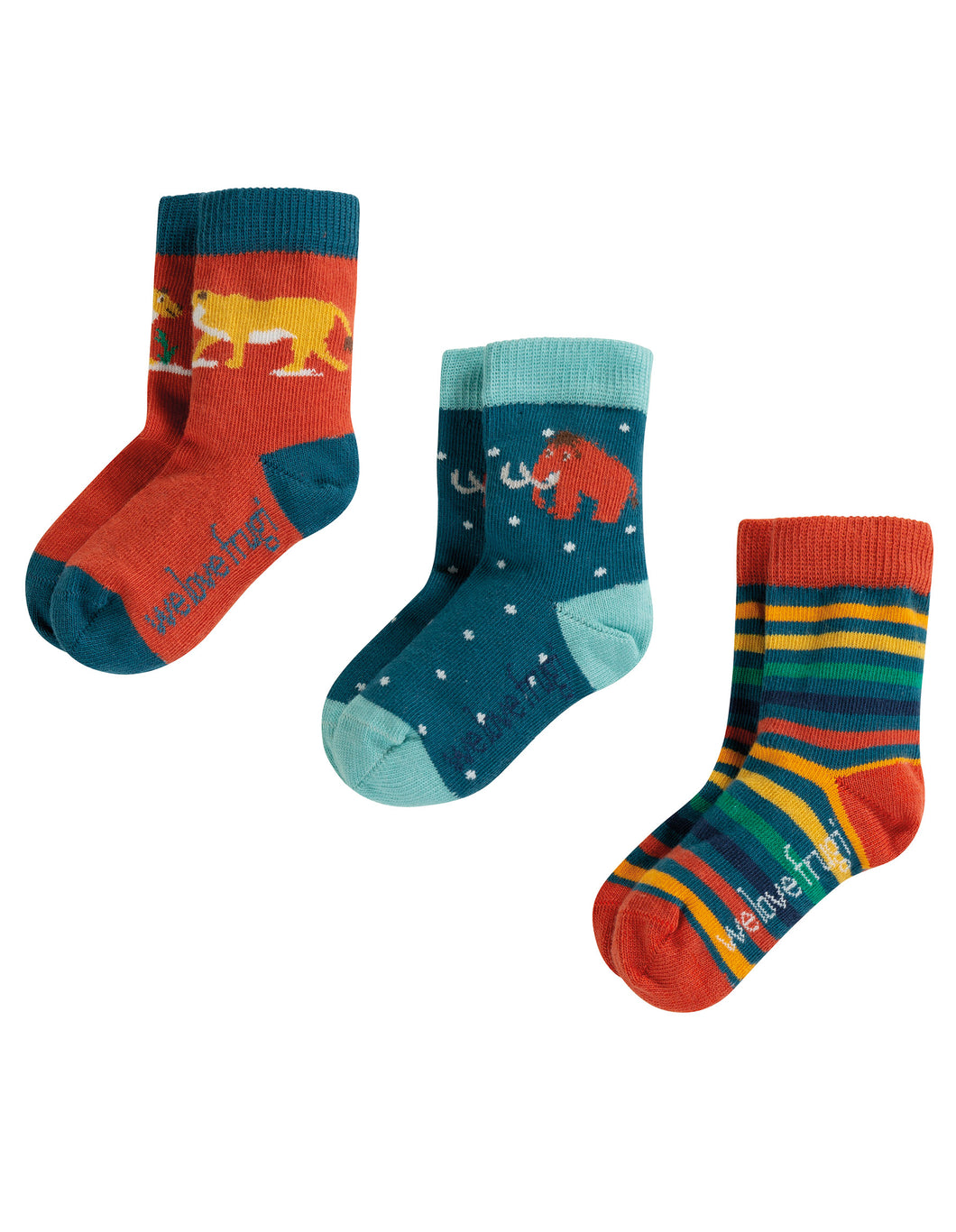 Prehistoric Little Socks 3pk
