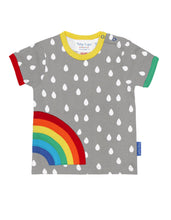 Load image into Gallery viewer, Raindrop with Rainbow Applique T-Shirt
