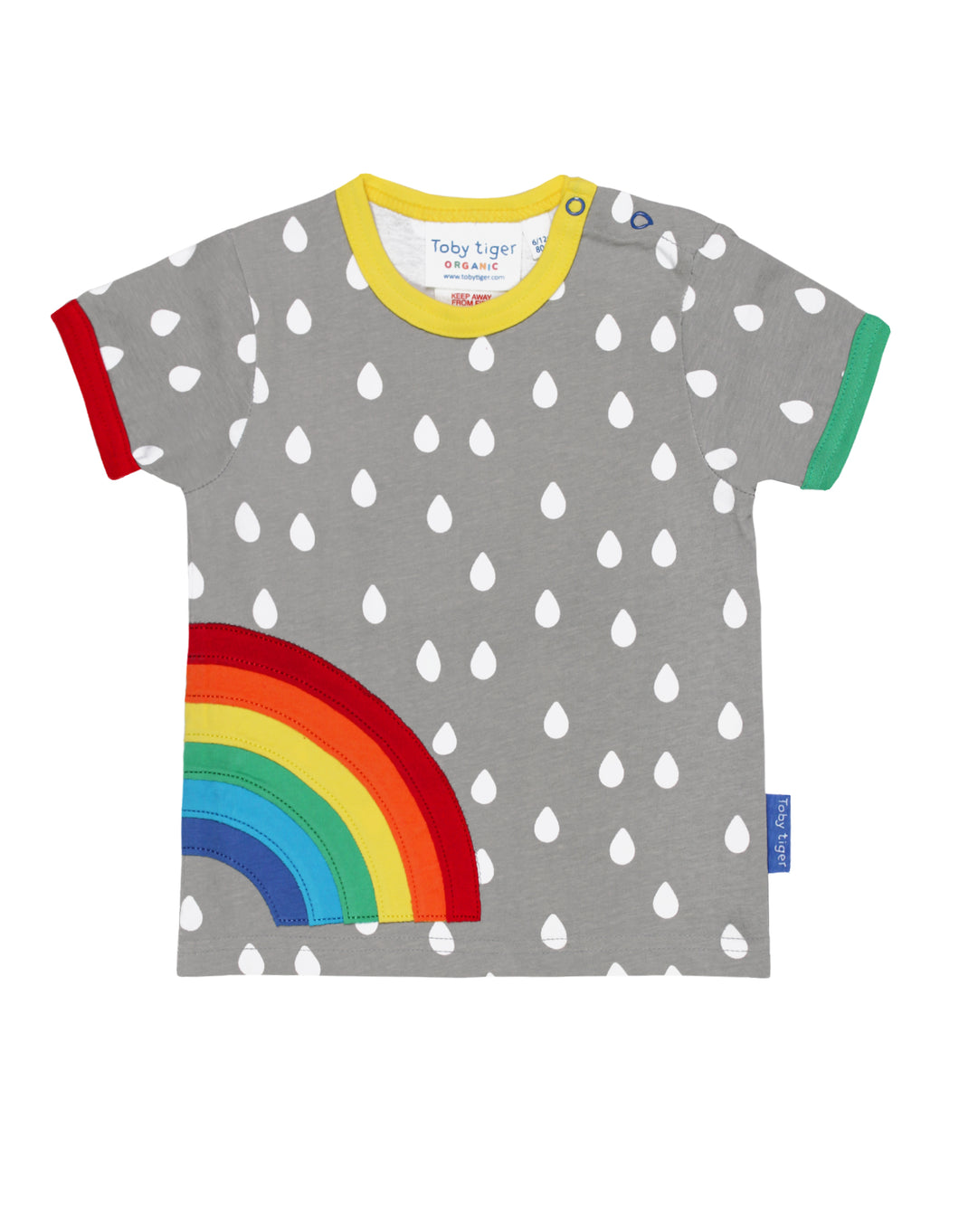 Raindrop with Rainbow Applique T-Shirt