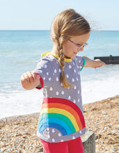 Load image into Gallery viewer, Raindrop with Rainbow Applique T-Shirt
