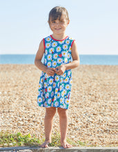 Load image into Gallery viewer, Blue Daisy Print Summer Dress
