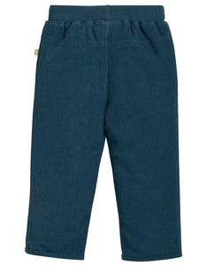 Little Cord Patch Trousers - Space Blue/Flower