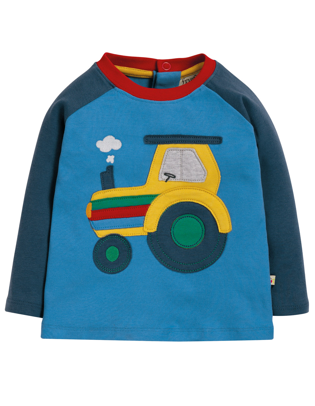 Henry Raglan Top - Sail Blue/Tractor