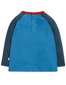 Henry Raglan Top - Sail Blue/Tractor