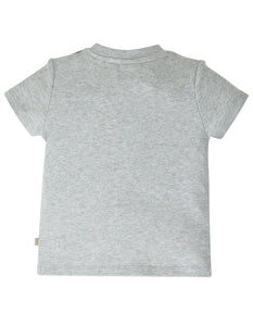 Little Creature Applique Top - Grey Marl/Duck