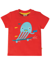 Load image into Gallery viewer, Little Creature Applique Top - Koi Red/Jellyfish
