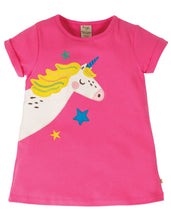 Load image into Gallery viewer, Lizzie Applique Top - Flamingo/Unicorn
