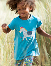 Load image into Gallery viewer, Ariella Applique Top - Sea Blue/Donkey
