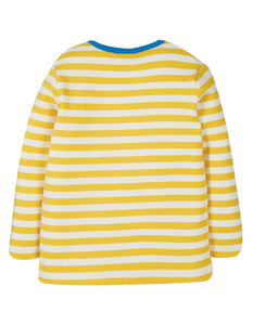 Bobby Applique Top - Bumble Bee Stripe/Tiger