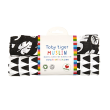 Load image into Gallery viewer, Black Jungle Muslin

