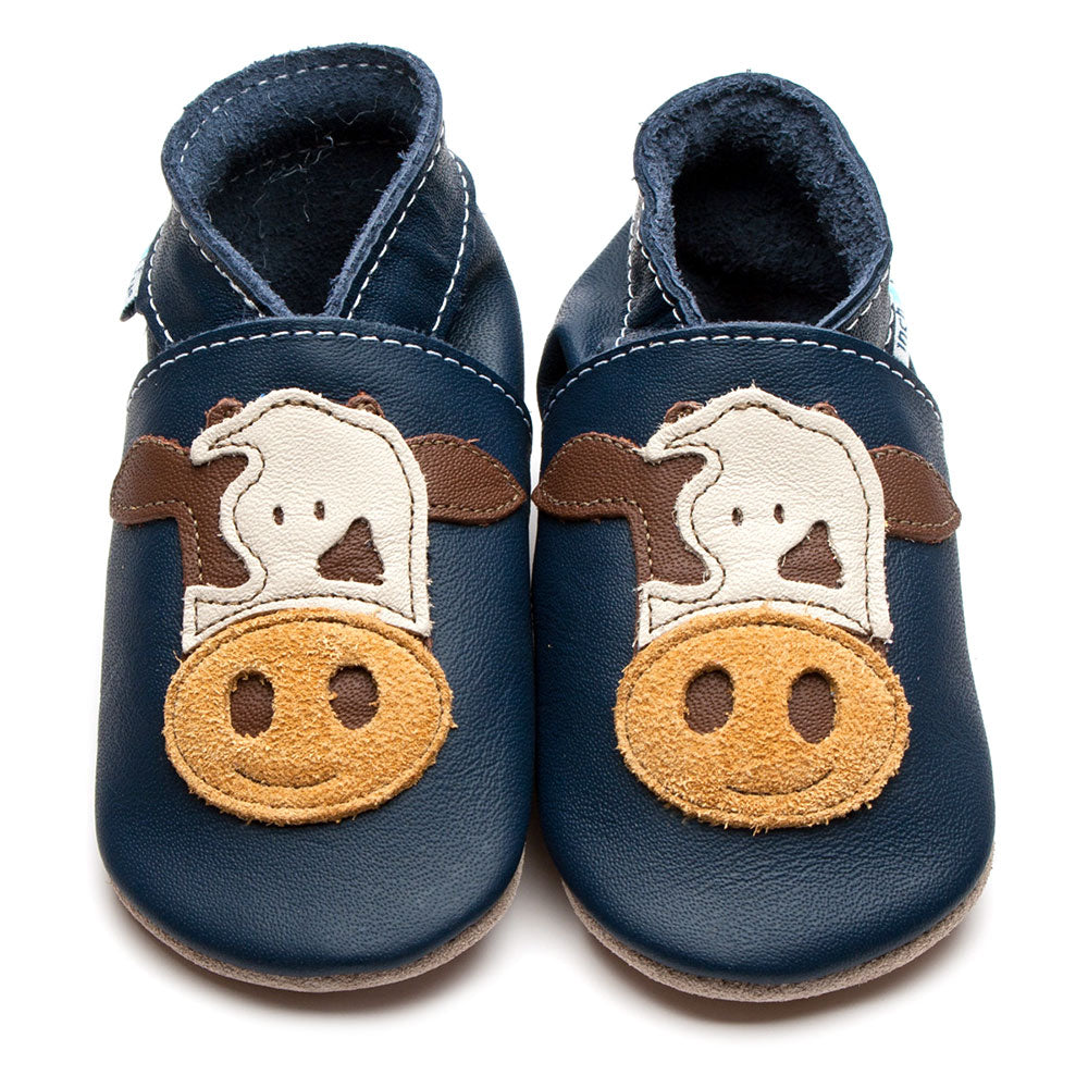 Cow Navy Shoes