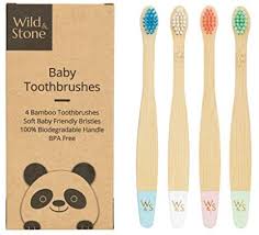 Baby Bamboo Toothbrush - 4 Pack - Extra Soft Bristles