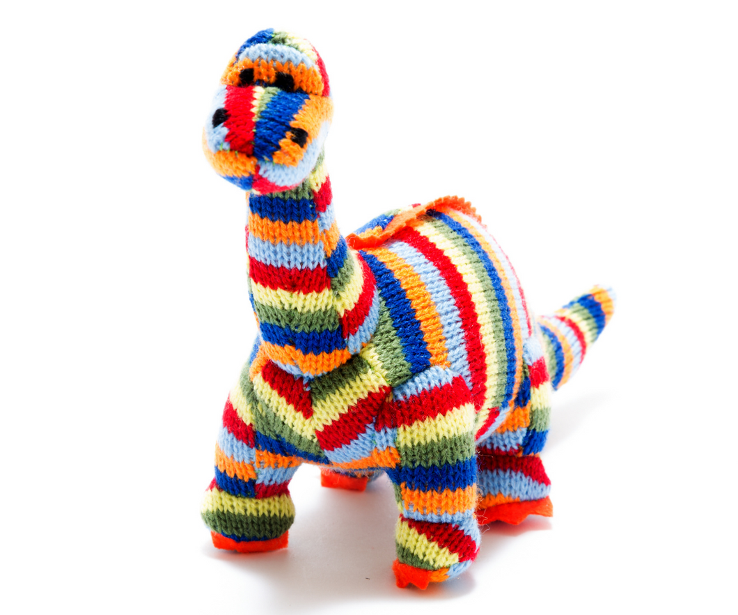 Knitted Diplodocus Dinosaur Rattle