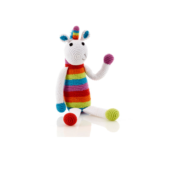 Medium Rainbow Unicorn Rattle