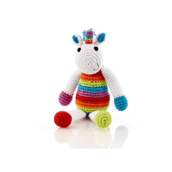 Small Rainbow Unicorn Rattle