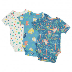 Rainforest 3 pack of baby bodysuits